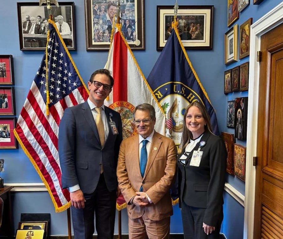 Chris Lazzara with U.S. Rep. Gus Bilirakis and Amber Denton in Washington