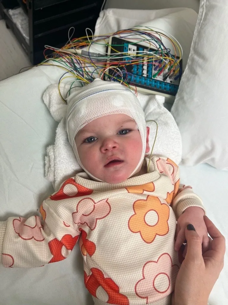 Isa during a clinic visit