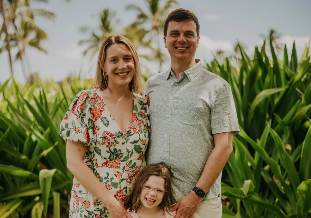 Zoe with her family